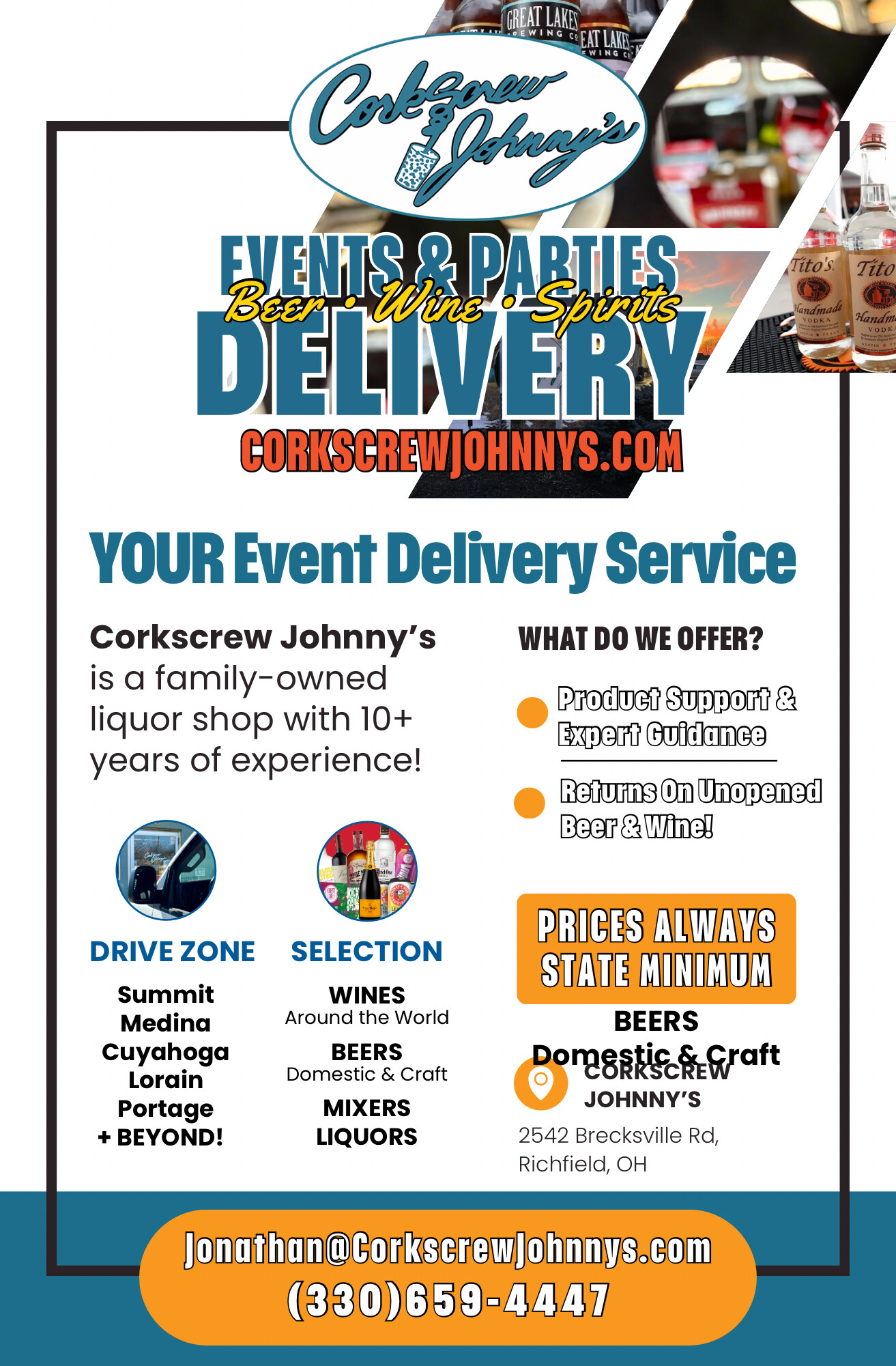 Weddings and Events Quote Form/Info Corkscrew Johnny's, Cleveland