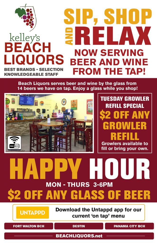 Growler Bar Kelley's Beach Liquors