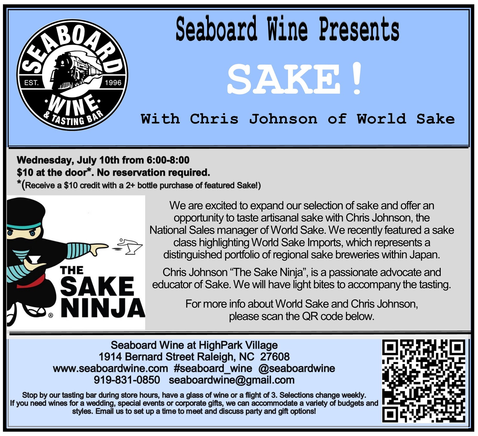 Seaboard Wine & Tasting Bar Raleigh NC, Raleigh, NC