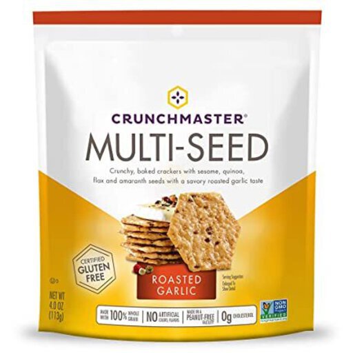 Crunchmaster 337670 Roasted Garlic Multi Seed Cracker