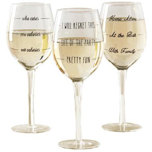 Wine Not Wine Glass Assorted Designs