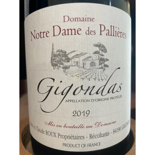 Domaine Notre Dame Des Pallieres Les Mourres Gigondas Rouge Rhone