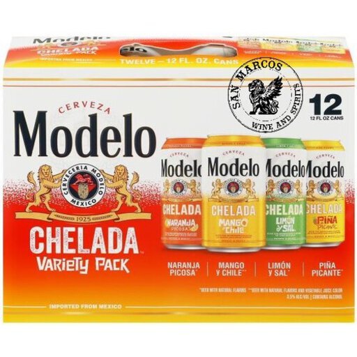 Modelo Chelada Variety Pack 12OZ San Marcos Craft Beer , Wine