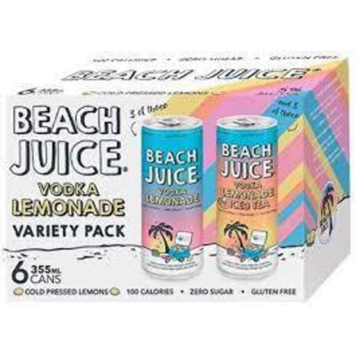 Beach Juice Vodka Lemonade Variety Pack 6OZ Still and Barrel