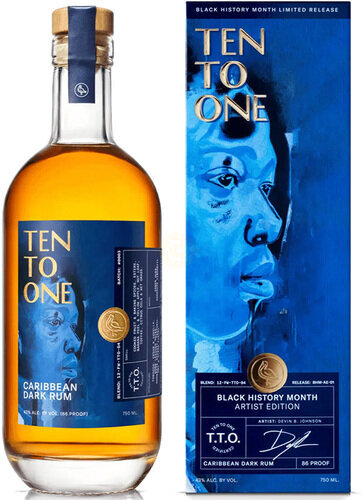 Ten To One Caribbean Dark Rum Black History Month Edition