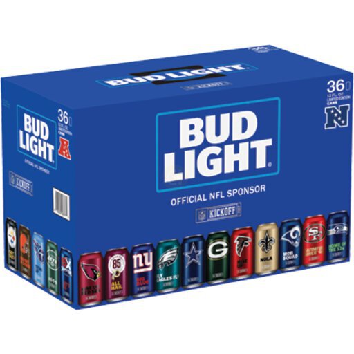 Bud L Nfl Team Limited Edition 36 Pack Cans 12OZ Park Beverage, Scotch Plains, NJ, Scotch