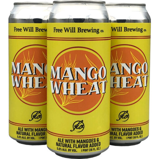 Free Will Mango Wheat 16oz Cans 12OZ Cadden Brothers Beer Distributor