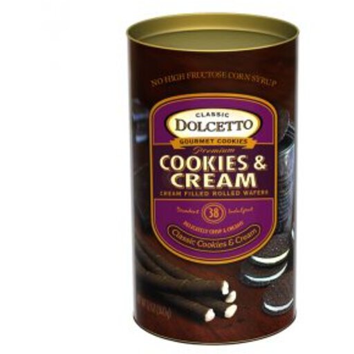 Fusion Gourmet Dolcetto Wafer Rolls Cookies & Cream 12OZ Brown Derby