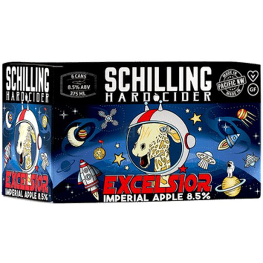 Schilling Excelsior Imperial Apple Hard Cider 6pk Can R&R Liquor