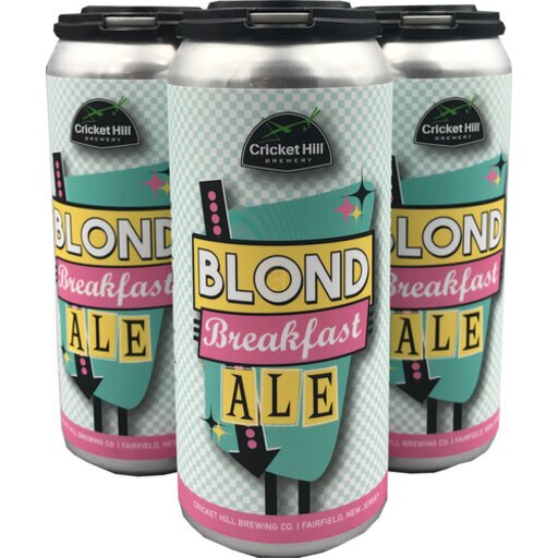 Cricket Hill Breakfast Blonde Ale 6/4 Pack Cans 16OZ Park Beverage, Scotch Plains, NJ, Scotch