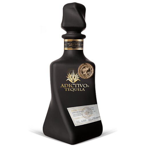 Adictivo Tequila Black Edition Extra Anejo Barrels & Brews Bottle