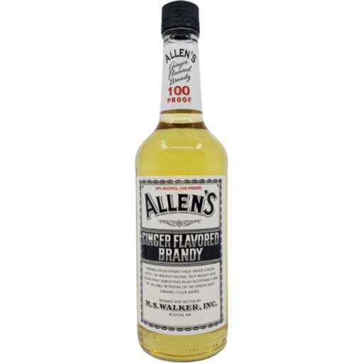 Allens Ginger Brandy 100 proof 750mL Ball Square Fine Wines, Somerville, MA