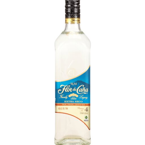 Flor De Cana 4YR White Extra Dry Rum Spanky's Liquor, Beer and Wine