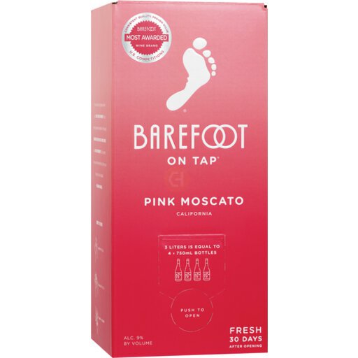 Barefoot Pink Moscato Box 3L Military Liquors, Niagara Falls, NY