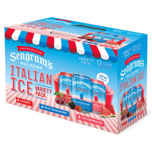 Seagram's Escapes Italian Ice Variety 12OZ Link Beverages