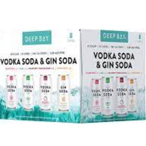 Deep Bay Vodka & Gin Soda RTD Cocktails Variety Pack Cans Spirits Unlimited